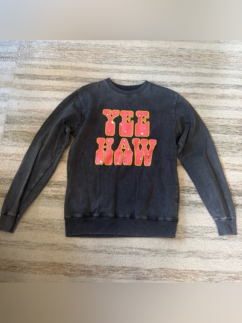 Black 'YEE HAW' Graphic Sweatshirt